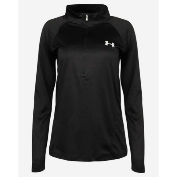 Under Armour Women's Tech 1/2 Zip Top Black 1320126 819 Size Med New With Tags - Picture 2 of 3